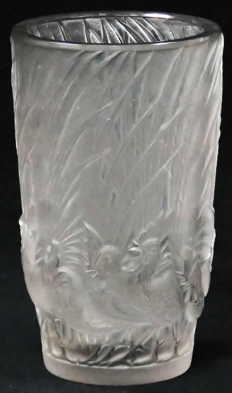 Rene Lalique Vase Coqs Et Plumes