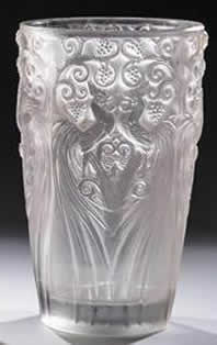 Rene Lalique Vase Coqs Et Raisins