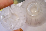 Rene Lalique A Cotes Bouchon Papillons Perfume Bottle