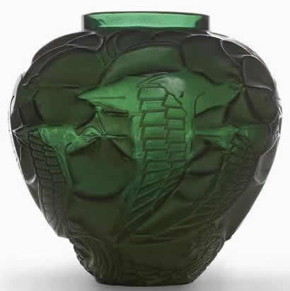 Rene Lalique Vase Courlis