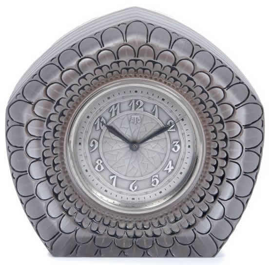 Rene Lalique Clock Dahlia