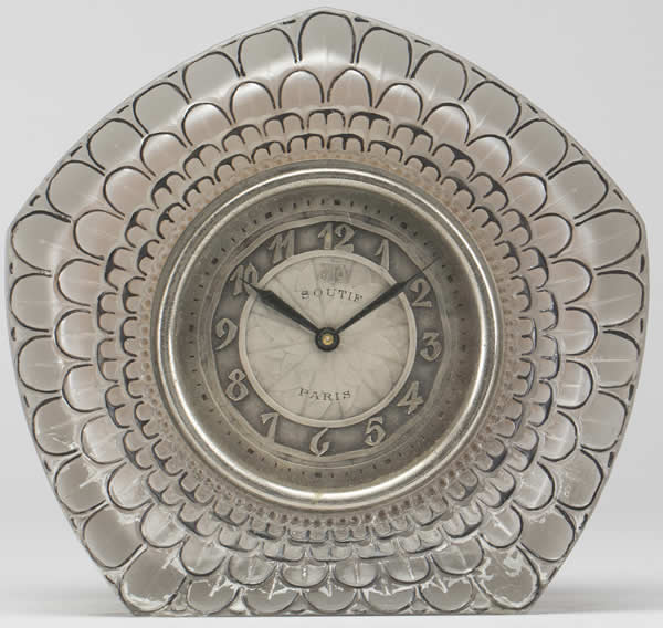 Rene Lalique Clock Dahlia