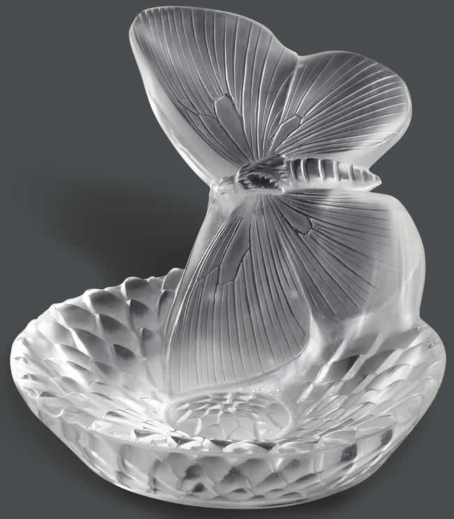 Rene Lalique Cendrier Dahlia Et Papillon