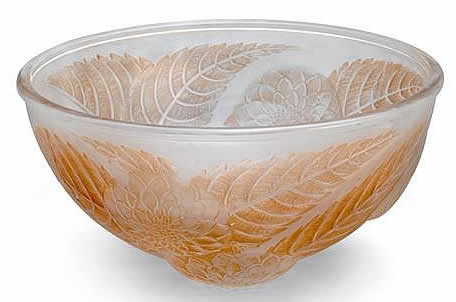 Rene Lalique Bowl Dahlias