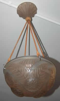 Rene Lalique Hanging Light Fixture Dahlias