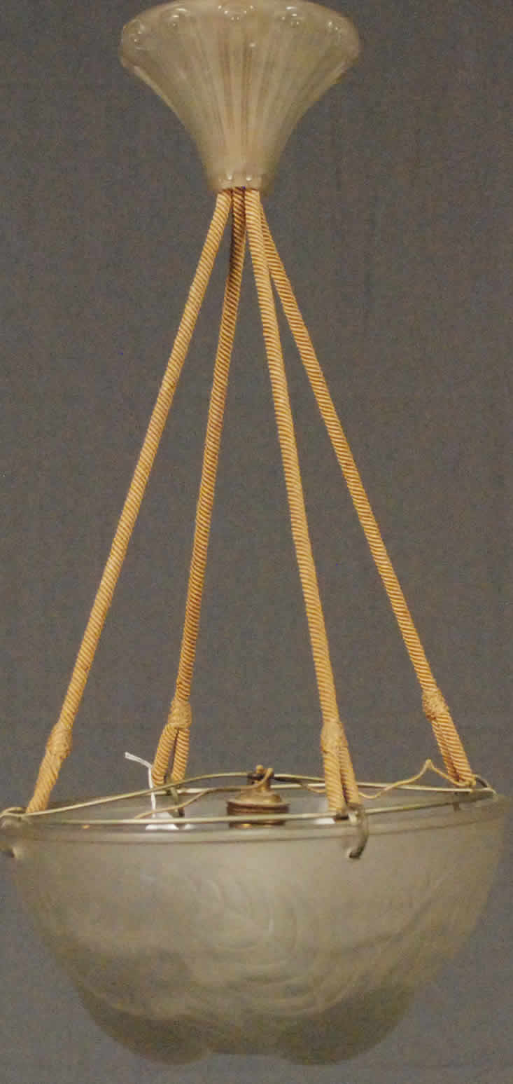 Rene Lalique Light Fixture Dahlias