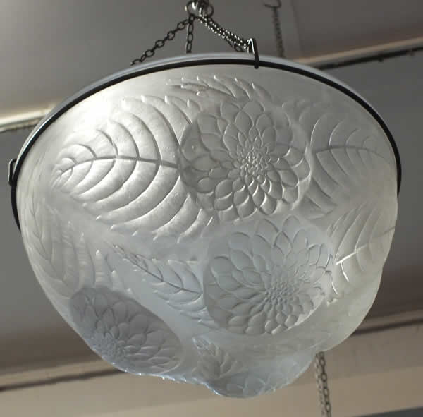 Rene Lalique Light Fixture Dahlias