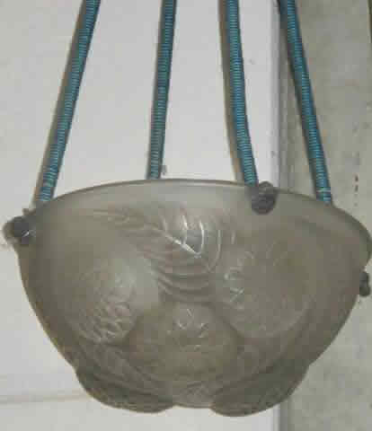 Rene Lalique Hanging Light Shade Dahlias