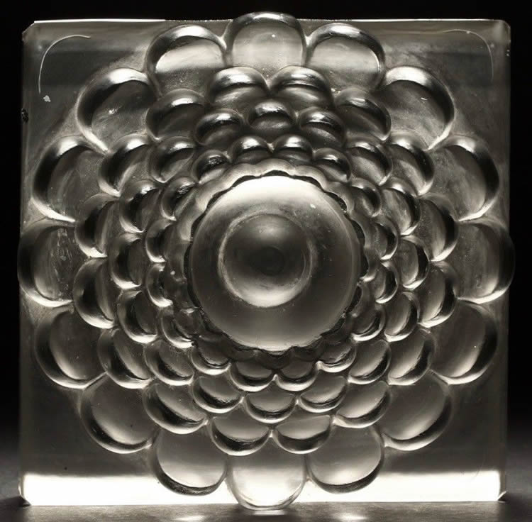 Rene Lalique Tile Dahlias