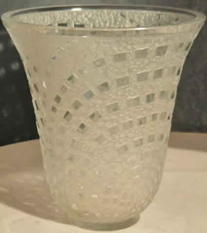 Rene Lalique Damiers Vase