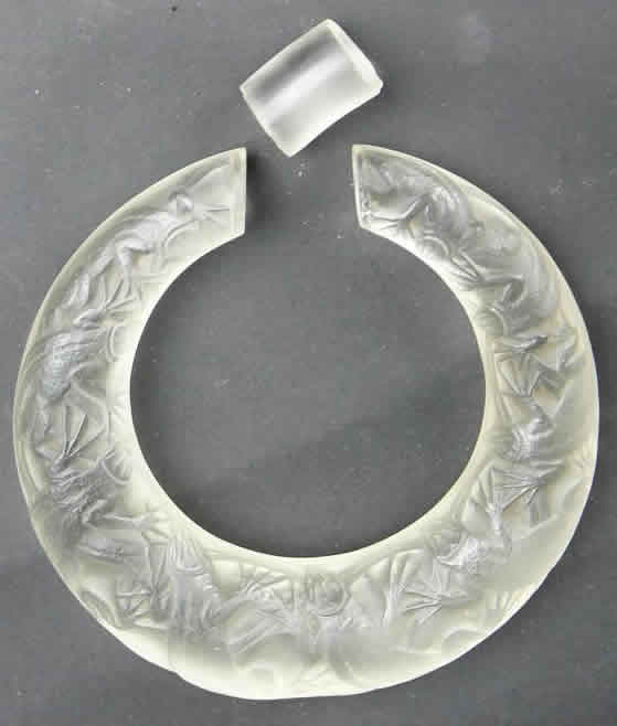 Rene Lalique Vase Deux Anneaux Lezards