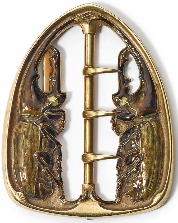 Rene Lalique Deux Coleopteres Affrontes Buckle