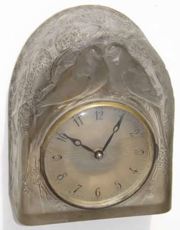 Rene Lalique Clock Deux Colombes
