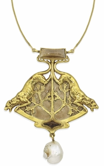 Rene Lalique Pendant Deux Felins