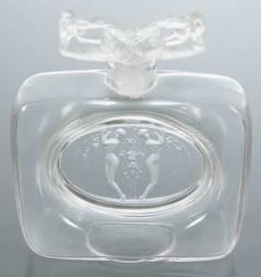 Rene Lalique Flacon Deux Figurines Bouchon Figurines