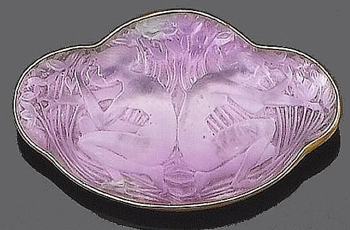 Rene Lalique Deux Figurines  Dos A Dos Brooch