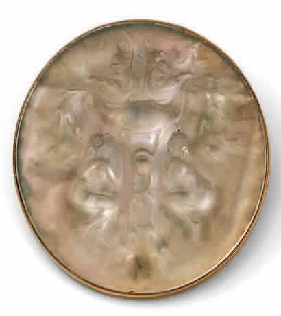 Rene Lalique Brooch Deux Figurines Et Masque