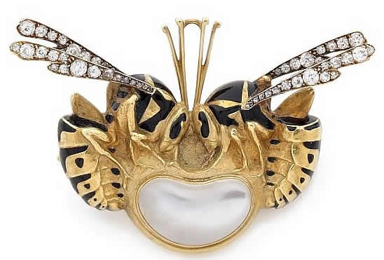 Rene Lalique Deux Guepes Brooch