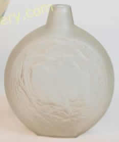 Rene Lalique Vase Deux Moineaux Dormant