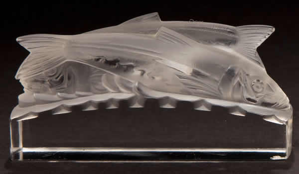 Rene Lalique Deux Sardines Paperweight