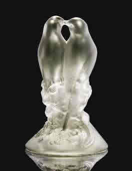 Rene Lalique Paperweight Deux Tourterelles