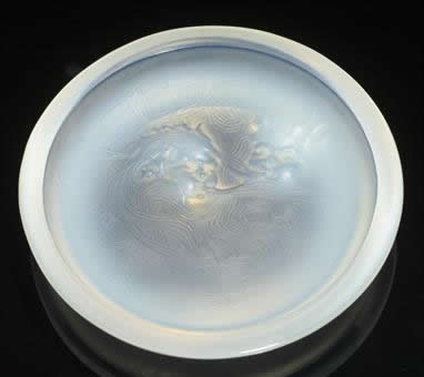Rene Lalique Ashtray Deux Zephyrs