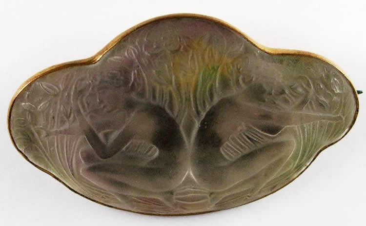 Rene Lalique Brooch Dos A Dos