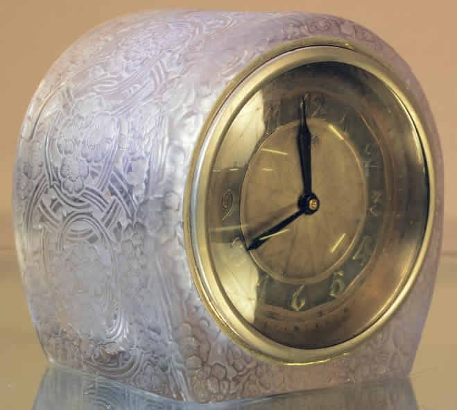 Rene Lalique Clock Eglantine