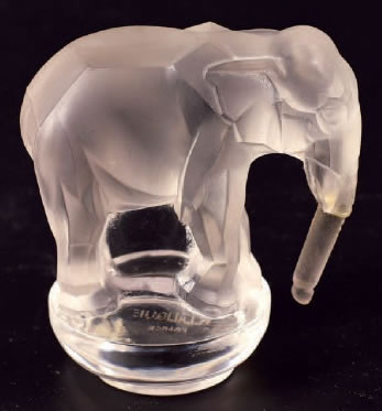 Rene Lalique Paperweight Elephant