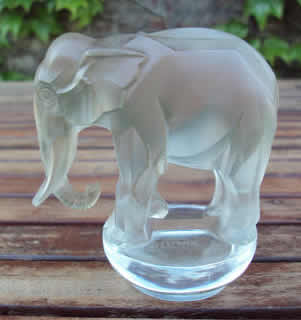 Rene Lalique Paperweight Elephant