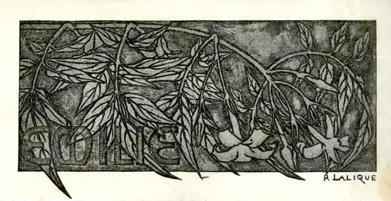Rene Lalique Bookplate Emilie