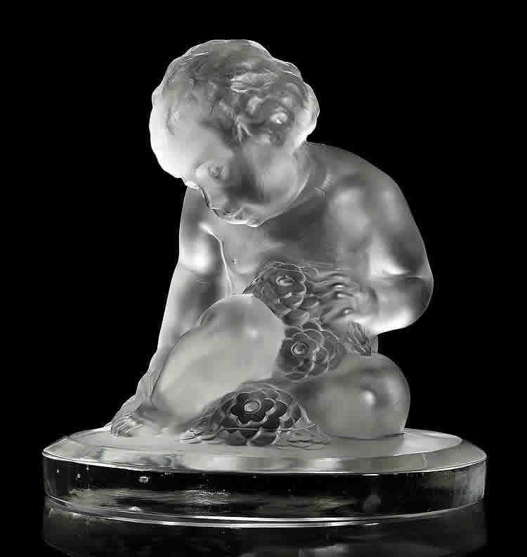 Rene Lalique Enfant Statue