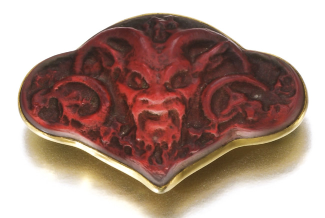 Rene Lalique Faune Brooch