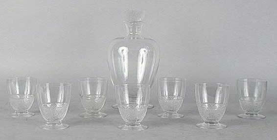 Rene Lalique Decanter Faverolles