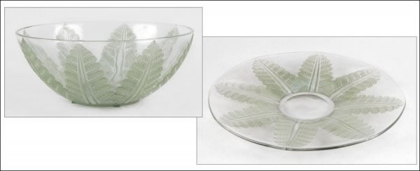 Rene Lalique Bowl and Plate Set Felix
