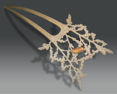 Rene Lalique Feuillage Et Scarabee Comb