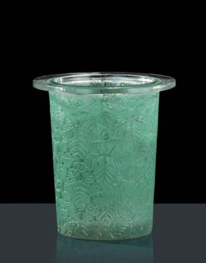 Rene Lalique Ice Bucket Feuilles De Vigne