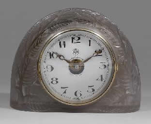 Rene Lalique Clock Feuilles