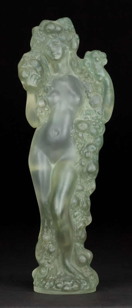 Rene Lalique Statue Figurine Avec Guirlande De Fruits