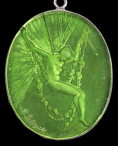 Rene Lalique Figurine Se Balancant Mirror