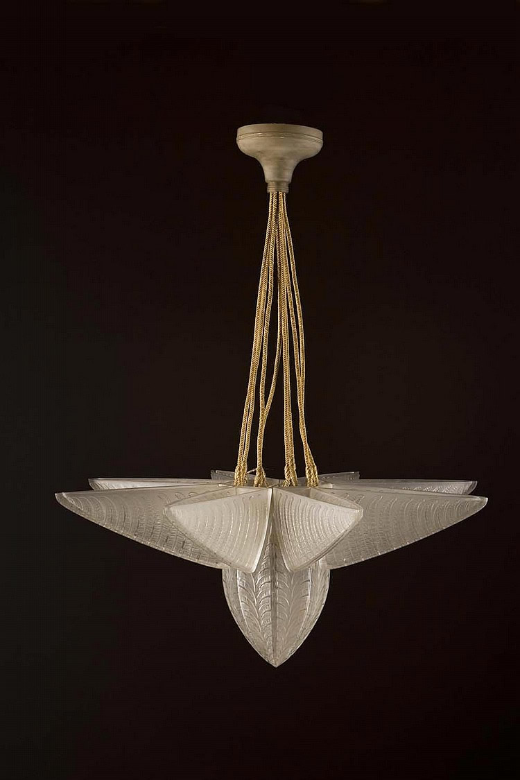 Rene Lalique Fougeres Chandelier