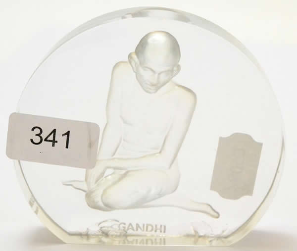 Rene Lalique Paperweight Gandhi
