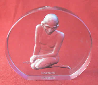 Rene Lalique Paperweight Gandhi