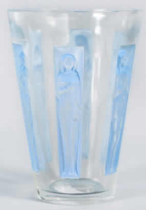 Rene Lalique Vase Gobelet Six Figurines