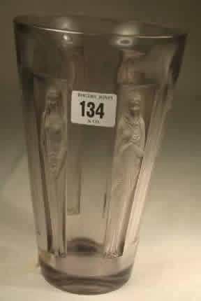 Rene Lalique Vase Goblet Six Figurines