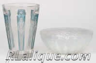 Rene Lalique Vase Goblet Six Figurines