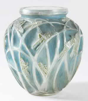 Rene Lalique Vase Grasshoppers