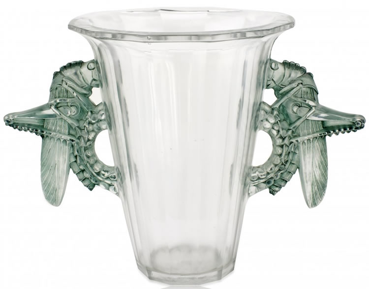 Rene Lalique Vase Grillons