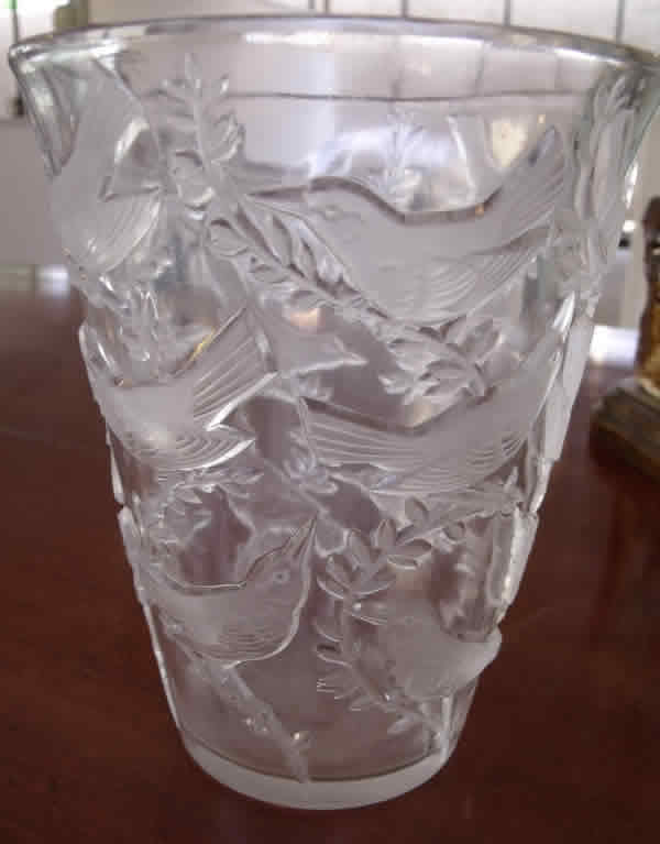 Rene Lalique Grives Vase