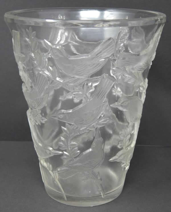 Rene Lalique Vase Grives